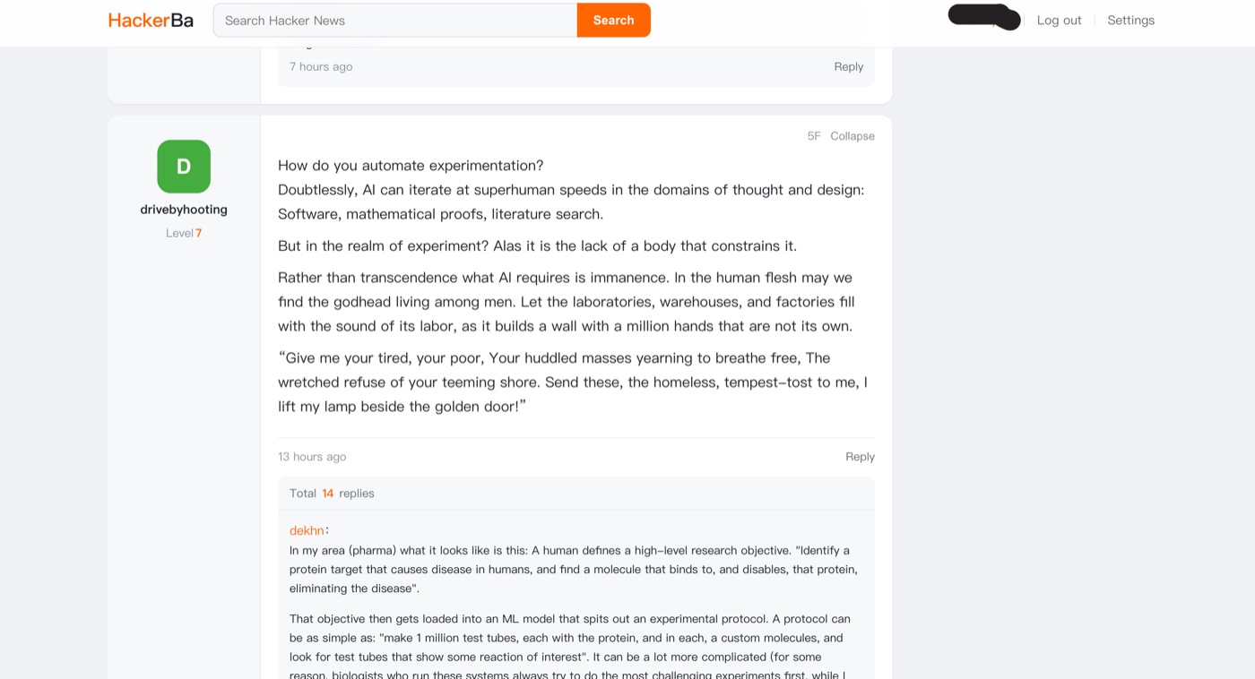 Here HackerBa thread page in English