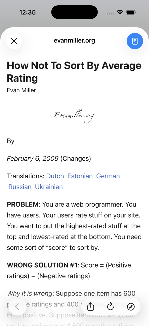 Here Links in-app Safari
