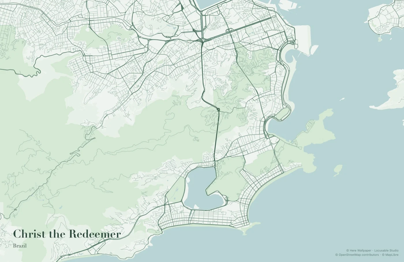 Mac desktop map wallpaper — Christ the Redeemer