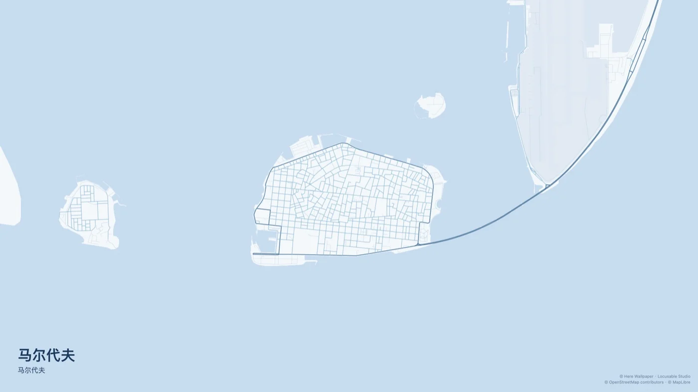Mac desktop map wallpaper — Maldives