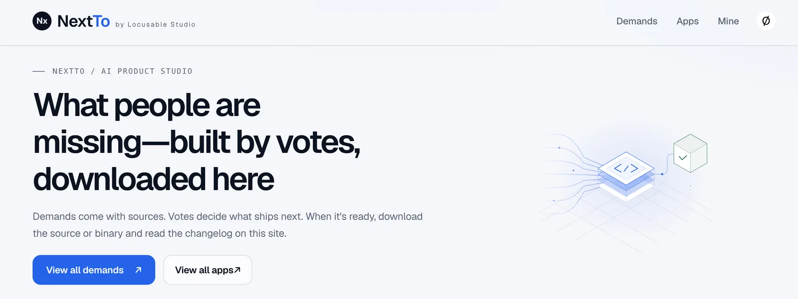 NextTo homepage